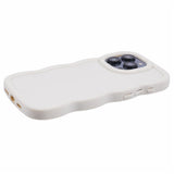 EIDERWOOD iPhone 12 Pro Max Fleksibelt Plastik Wavy Mobil Cover - Hvid