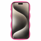 EIDERWOOD iPhone 12 Pro Max Fleksibelt Plastik Wavy Mobil Cover - Pink