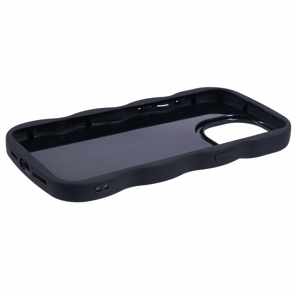 EIDERWOOD iPhone 12 Pro Max Fleksibelt Plastik Wavy Mobil Cover - Sort