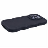 EIDERWOOD iPhone 12 Pro Max Fleksibelt Plastik Wavy Mobil Cover - Sort