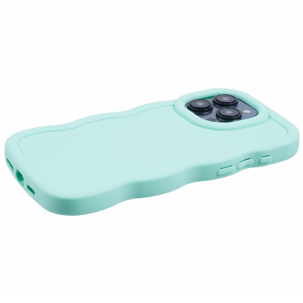 EIDERWOOD iPhone 12 / 12 Pro Fleksibelt Plastik Wavy Mobil Cover - Blå