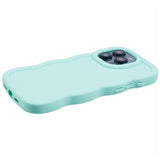 EIDERWOOD iPhone 12 / 12 Pro Fleksibelt Plastik Wavy Mobil Cover - Blå