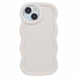 EIDERWOOD iPhone 14 Fleksibelt Plastik Wavy Mobil Cover - Hvid