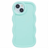 EIDERWOOD iPhone 14 Fleksibelt Plastik Wavy Mobil Cover - Blå