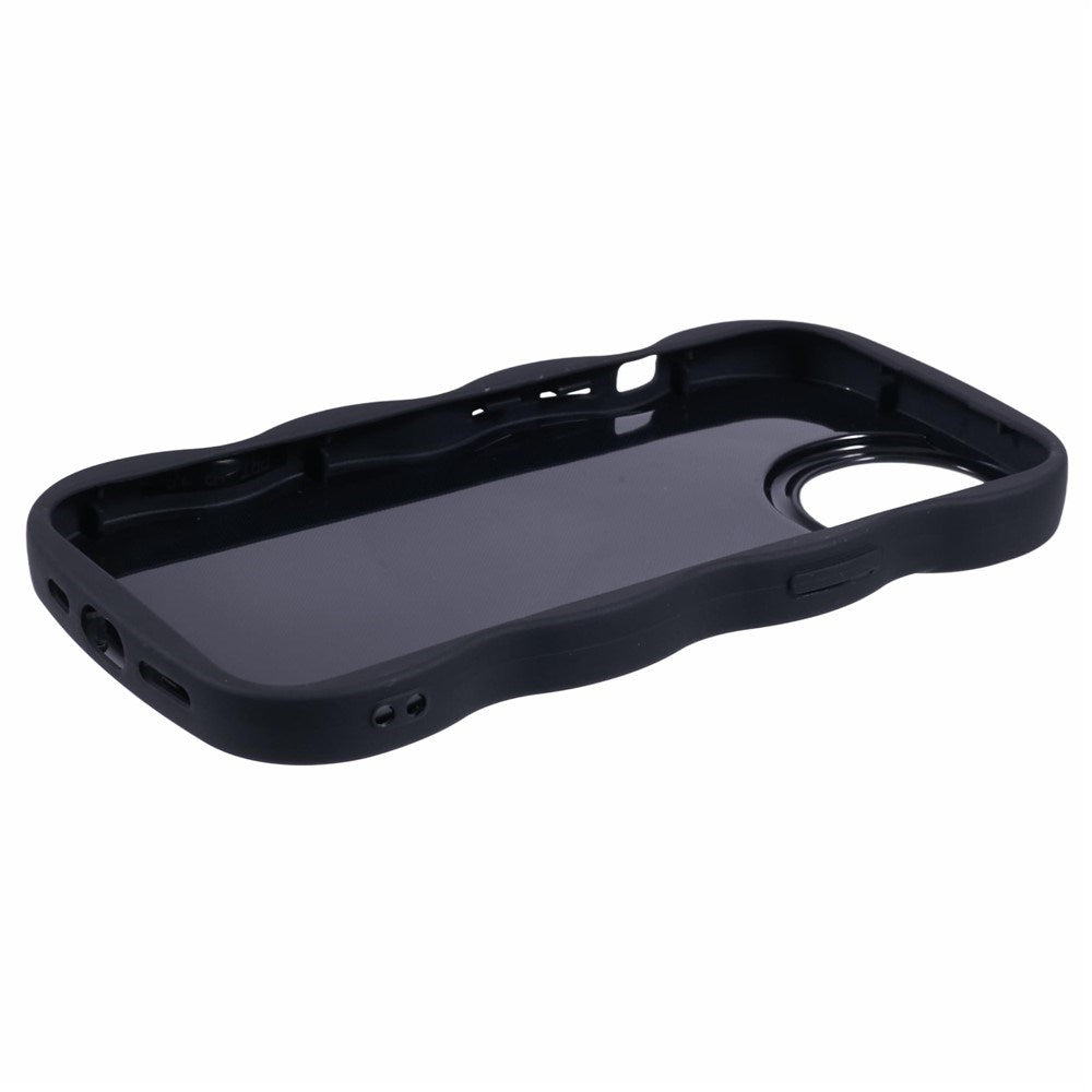 EIDERWOOD iPhone 14 Fleksibelt Plastik Wavy Mobil Cover - Sort