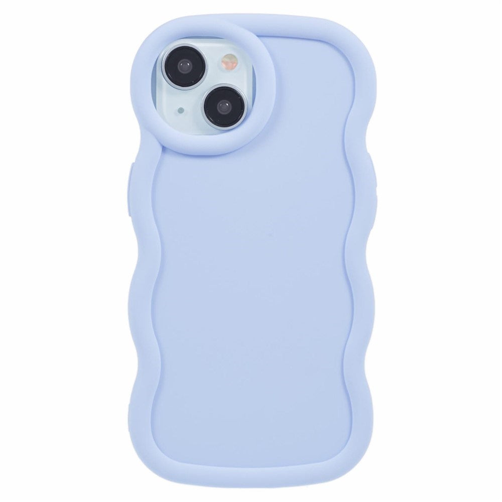 EIDERWOOD iPhone 14 Fleksibelt Plastik Wavy Mobil Cover - Lilla