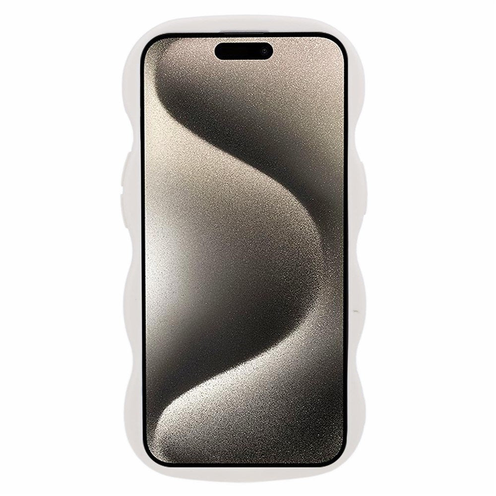 EIDERWOOD iPhone 13 Fleksibelt Plastik Wavy Mobil Cover - Hvid