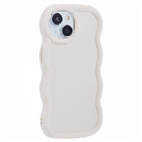 EIDERWOOD iPhone 13 Fleksibelt Plastik Wavy Mobil Cover - Hvid