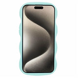 EIDERWOOD iPhone 13 Fleksibelt Plastik Wavy Mobil Cover - Blå