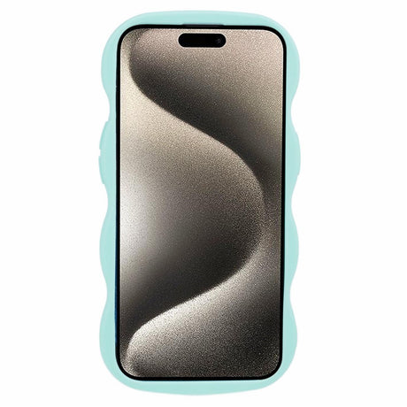 EIDERWOOD iPhone 13 Fleksibelt Plastik Wavy Mobil Cover - Blå