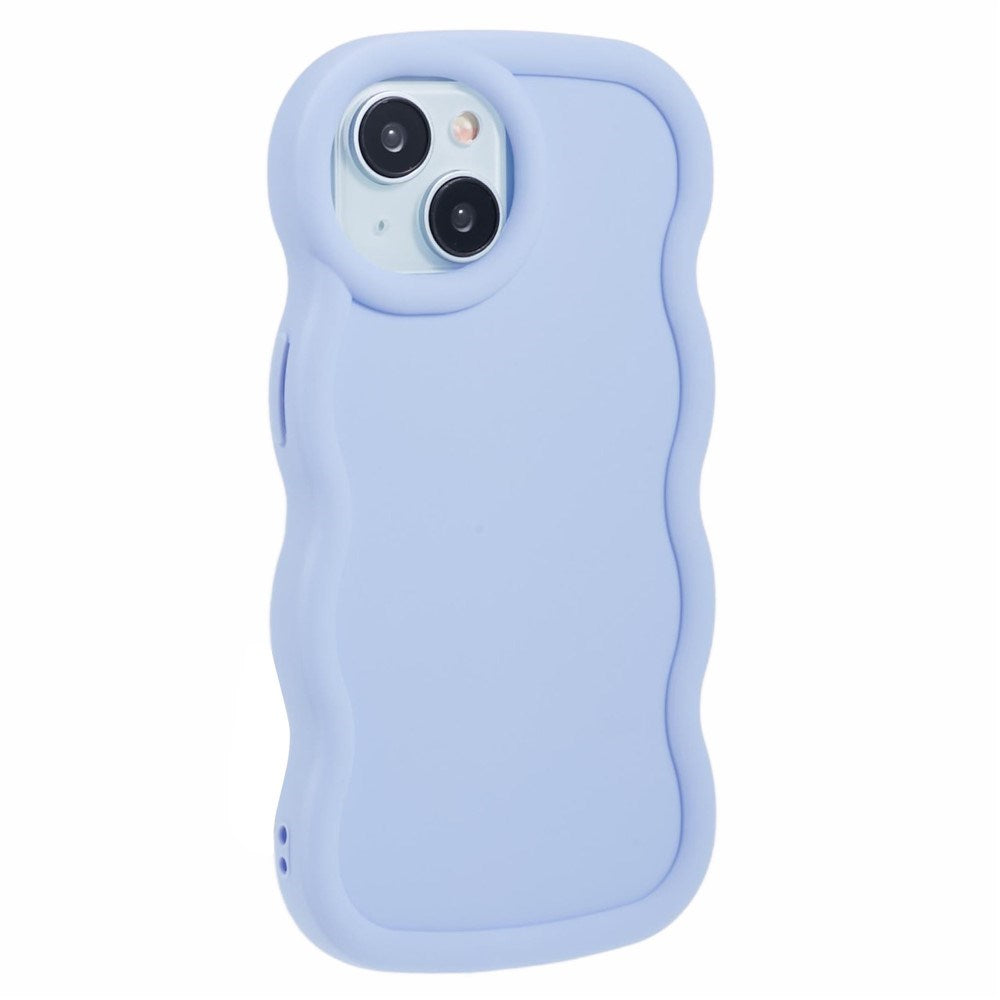 EIDERWOOD iPhone 13 Fleksibelt Plastik Wavy Mobil Cover - Lilla