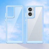 EIDERWOOD Motorola Edge 50 Fusion Hybrid Plast Bakdeksel - Gjennomsiktig / Blå