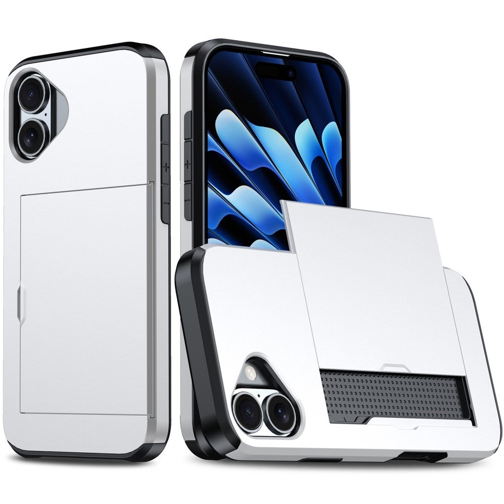 EIDERWOOD iPhone 16 Craftsman Cover m. Kortholder - Sølv