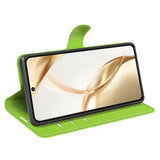 EIDERWOOD Honor 200 5G Folio Cover – Kunstlæder Wallet Case med Litchi Tekstur - Grøn