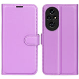 Honor 200 Pro (5G) - EIDERWOOD Faux Leather Flip Cover m. Kortholder og stativfunksjon - Lilla