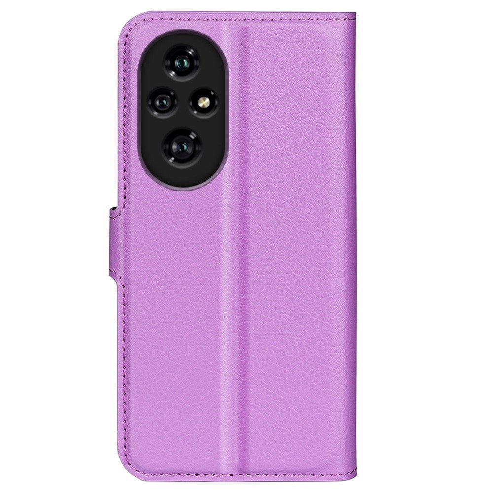 Honor 200 Pro (5G) - EIDERWOOD Faux Leather Flip Cover m. Kortholder og stativfunksjon - Lilla