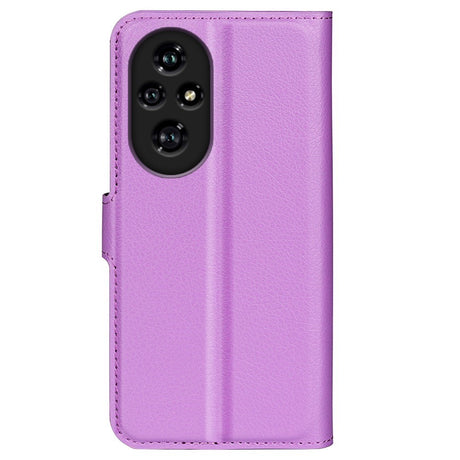 Honor 200 Pro (5G) - EIDERWOOD Faux Leather Flip Cover m. Kortholder og stativfunksjon - Lilla