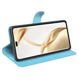 Honor 200 Pro (5G) - EIDERWOOD Faux Leather Flip Cover m. Kortholder og stativ funksjon - blå
