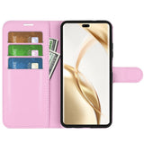 Honor 200 Pro (5G) - EIDERWOOD Faux Leather Flip Cover m. Kortholder og stativfunksjon - Rosa