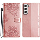 EIDERWOOD Samsung Galaxy S22+ (Plus) Faux Leather Flip Case m. Gravering - Rose gull