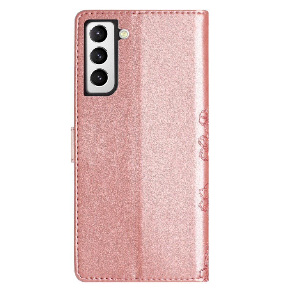 EIDERWOOD Samsung Galaxy S22+ (Plus) Faux Leather Flip Case m. Gravering - Rose gull