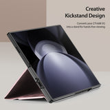 Samsung Galaxy Z Fold6 DUX DUCIS Bril Series Leather Flip Cover - Rosa