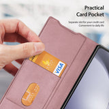 Samsung Galaxy Z Fold6 DUX DUCIS Bril Series Leather Flip Cover - Rosa