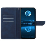 EIDERWOOD Samsung Galaxy S24 FE mønstret flipdeksel i lær m. Lommebok og stropp - blå