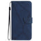 EIDERWOOD Samsung Galaxy S24 FE mønstret flipdeksel i lær m. Lommebok og stropp - blå
