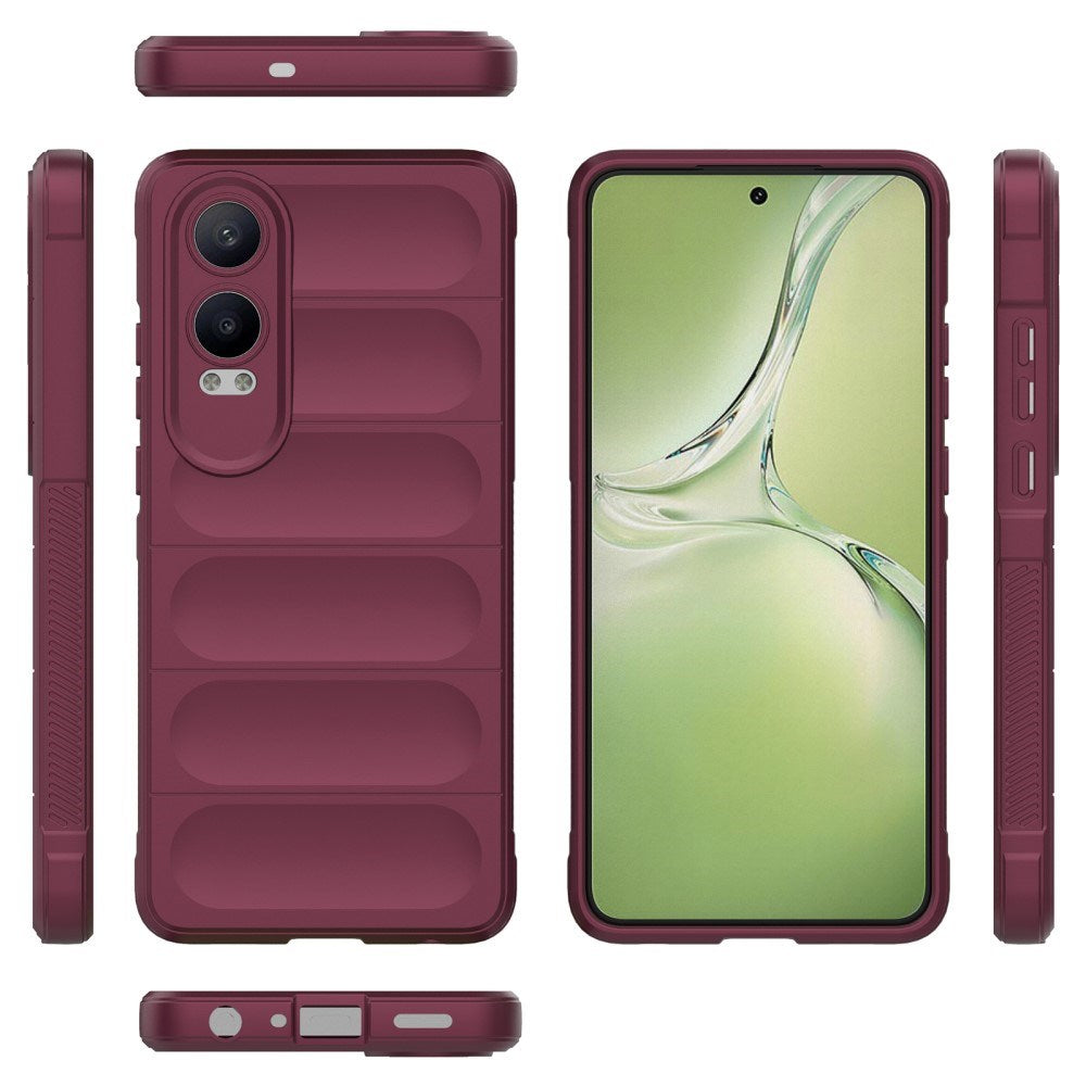 EIDERWOOD OnePlus Nord CE4 Lite (5G) fleksibelt plastbakdeksel - Burgundy
