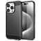 EIDERWOOD iPhone 16 Pro Brushed Carbon Bagside Cover - Sort