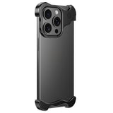 iPhone 15 Pro 2-i-1 Metal Bumper Cover - Sort