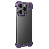iPhone 15 Pro 2-i-1 Metal Bumper Cover - Lilla