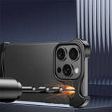 iPhone 15 Pro 2-i-1 Metal Bumper Cover - Blå