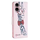 EIDERWOOD iPhone 16 Plus Leather Flip Cover m. Lommebok- og stativfunksjon - Giraffe