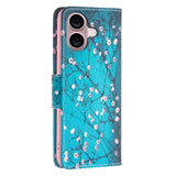 EIDERWOOD iPhone 16 Plus Leather Flip Cover m. Lommebok og stativfunksjon - Kirsebærtre