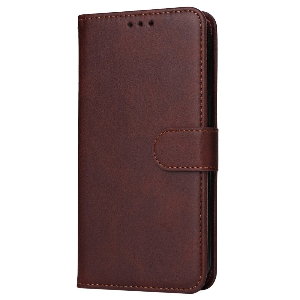 EIDERWOOD Samsung Galaxy S24 FE Leather Flip Cover m. Lommebok og stropp - brun