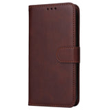 EIDERWOOD Samsung Galaxy S24 FE Leather Flip Cover m. Lommebok og stropp - brun