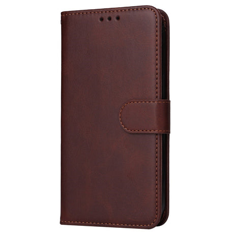 EIDERWOOD Samsung Galaxy S24 FE Leather Flip Cover m. Lommebok og stropp - brun
