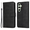 EIDERWOOD Samsung Galaxy S24 FE Leather Flip Cover m. Lommebok og stropp - Svart