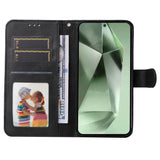 EIDERWOOD Samsung Galaxy S24 FE Leather Flip Cover m. Lommebok og stropp - Svart