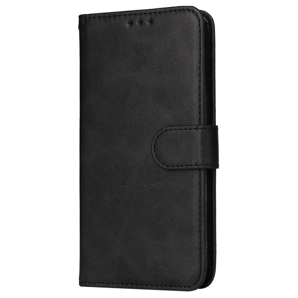 EIDERWOOD Samsung Galaxy S24 FE Leather Flip Cover m. Lommebok og stropp - Svart
