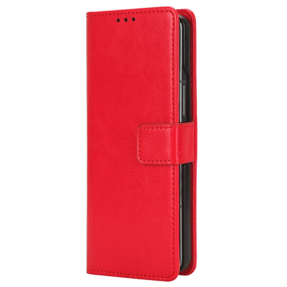 EIDERWOOD Samsung Galaxy Z Fold6 Leather Flip Cover m. Lommebok og stropp - rød