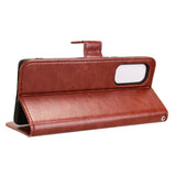 HTC U24 Pro (5G) - EIDERWOOD glanset skinndeksel m. Lommebok og stropp - brun