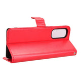 HTC U24 Pro (5G) - EIDERWOOD glanset skinndeksel m. Lommebok og stropp - rød