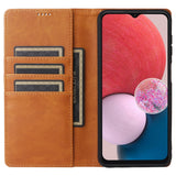 EIDERWOOD - Samsung Galaxy A13 (4G/5G) / A04s / M13 Kunstlæder Flip Cover m. Kortholder & Ståfunktion - Brun