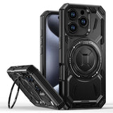 EIDERWOOD iPhone 16 Pro Craftsman Bakdeksel m. Magnetisk støtteben - MagSafe-kompatibel - Svart