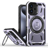 EIDERWOOD iPhone 16 Craftsman Bakdeksel m. Magnetisk stativ - MagSafe-kompatibel - Lys lilla