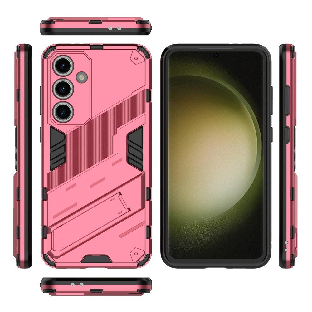 Samsung Galaxy S24 FE Hybrid Bakdeksel m. Stativ - Rosa