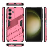 Samsung Galaxy S24 FE Hybrid Bakdeksel m. Stativ - Rosa